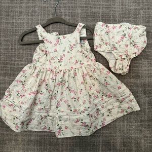 Ralph Lauren Baby Floral Dress with Bloomers 3M
